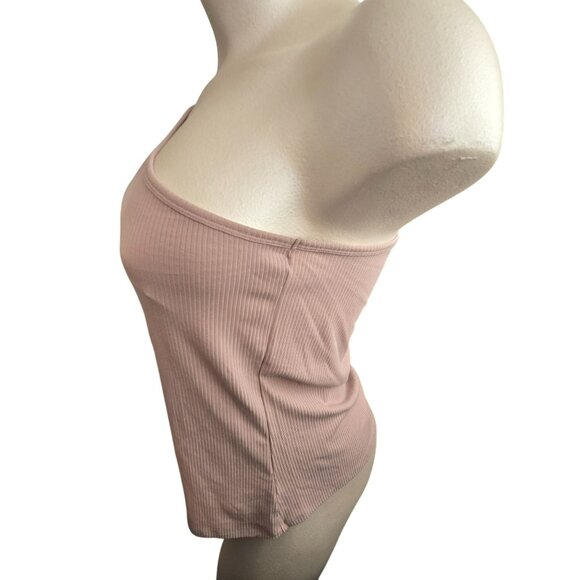 Old Navy Womens 3X One-Shoulder Ribbed Knit Top Neutral Tan NWT JJ4066 - Picture 7 of 8